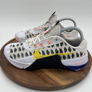 Nike Metcon 7 Women’s Size 8 Polka White Yellow Training Gym Shoes DJ4312-074
